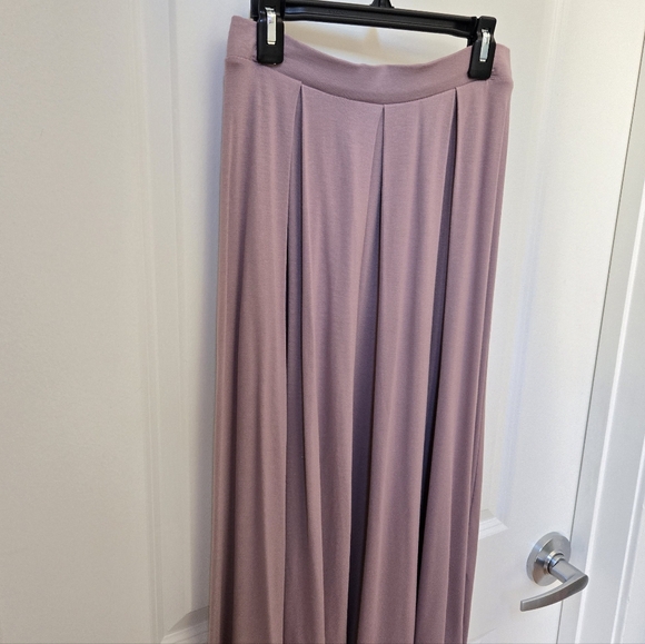 NWT ASOS Mauve Pink Pleated Jersey Midi Skirt Sz 6 - Picture 4 of 14